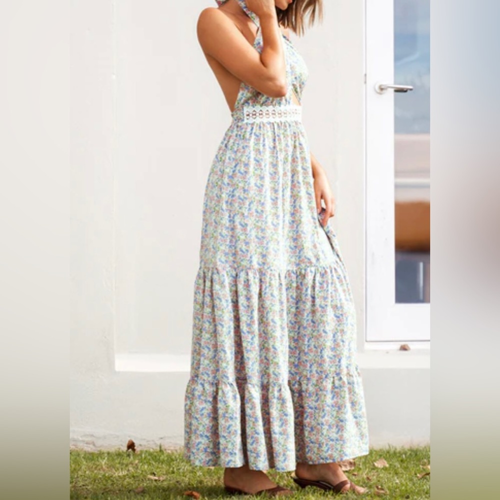 NEW - CUPSHE maxi dress with open back - Picture 2 of 4